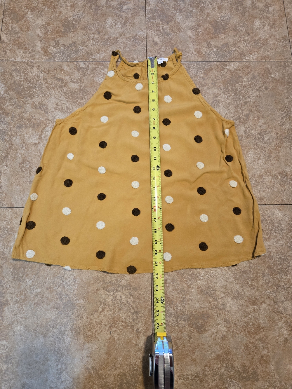 Blu Pepper Mustard Polka Dot Halter Tank Top - Picture 6 of 7